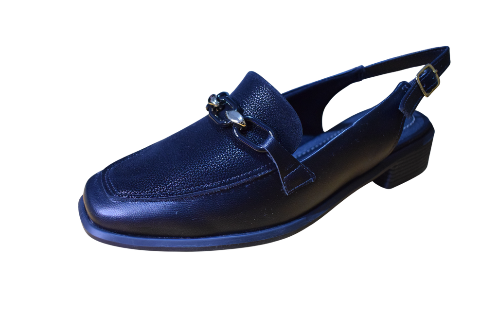 Tmavomodré slingback sandále - PICCADILLY