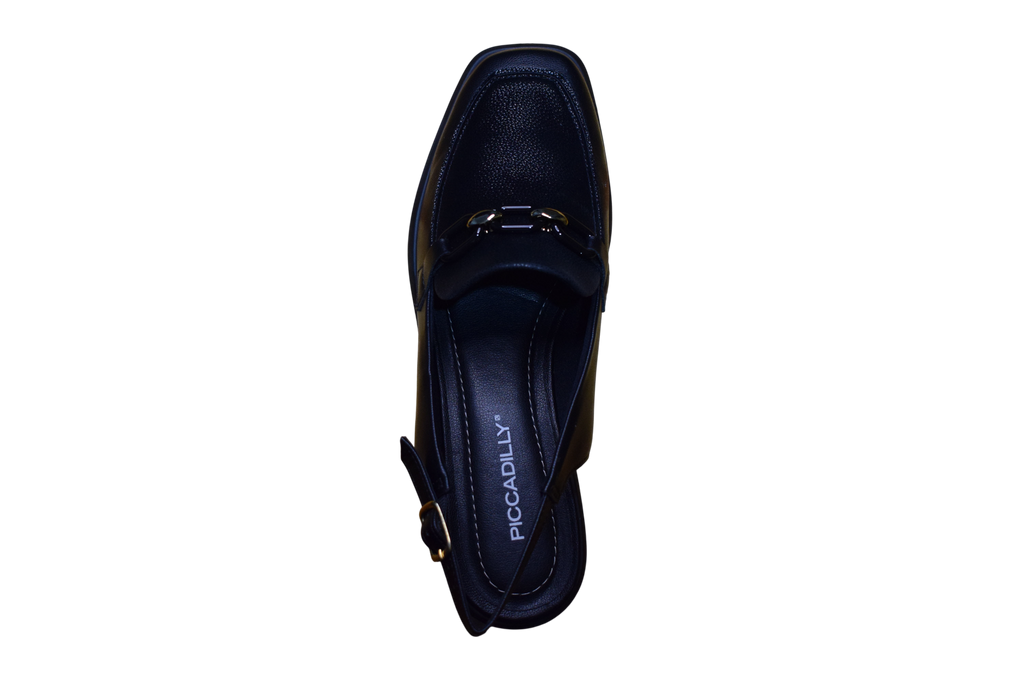 Tmavomodré slingback sandále - PICCADILLY