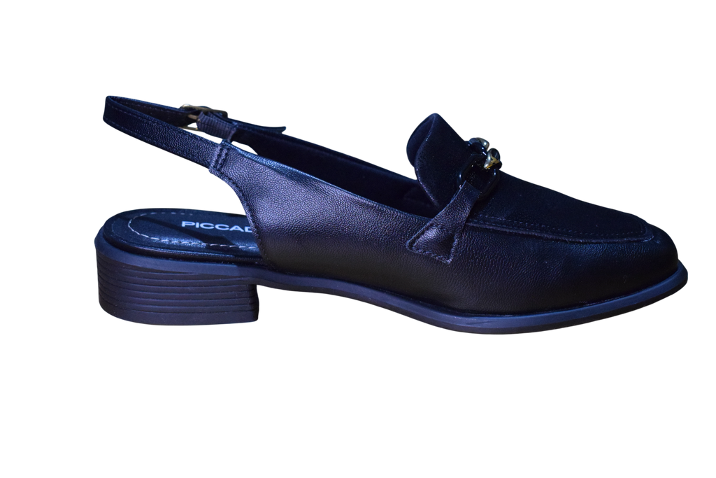 Tmavomodré slingback sandále - PICCADILLY