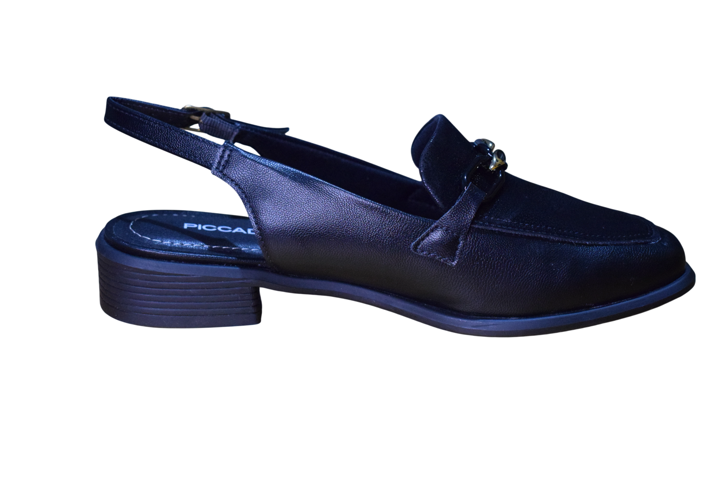 Tmavomodré slingback sandále - PICCADILLY