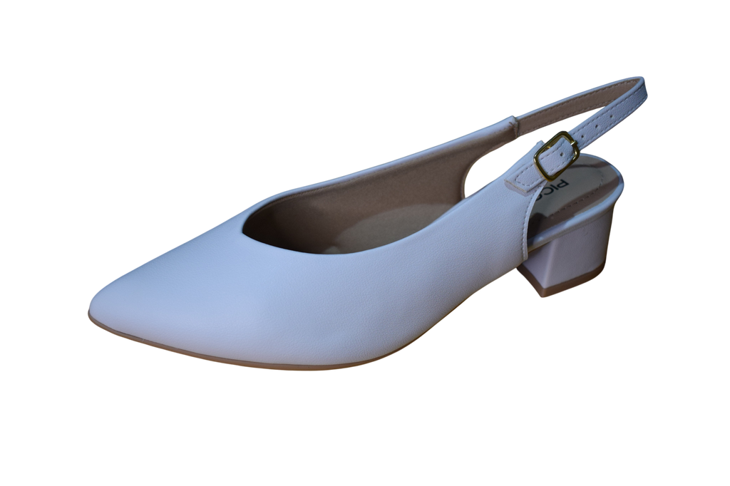 Biele slingback sandále - PICCADILLY