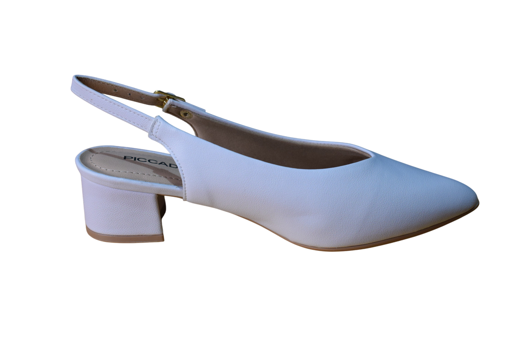 Biele slingback sandále - PICCADILLY