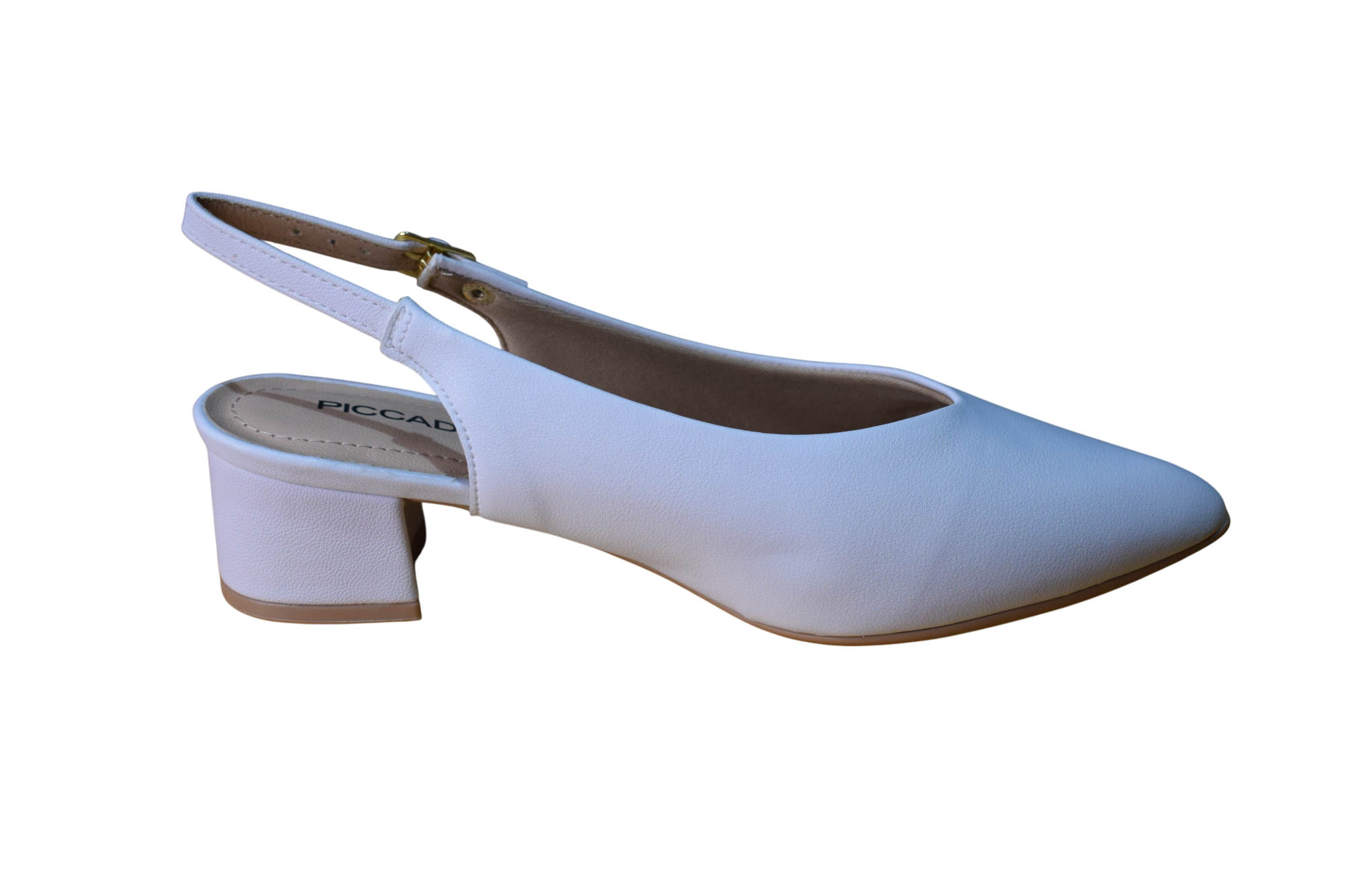 Biele slingback sandále - PICCADILLY
