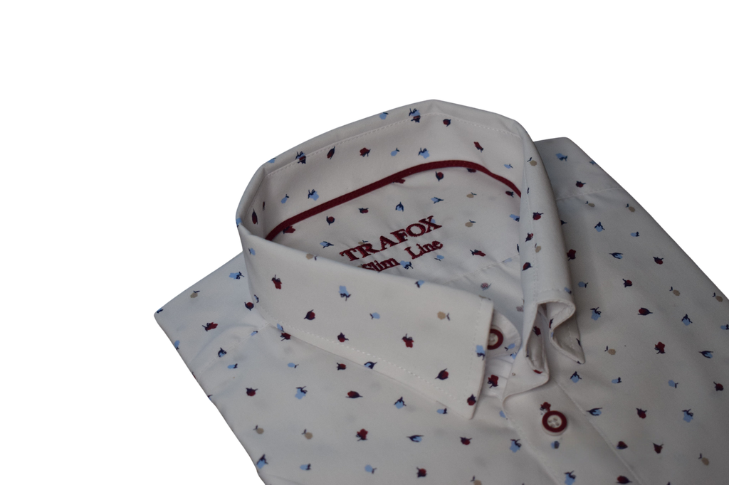 Trafox – biela košeľa s farebnými motívmi