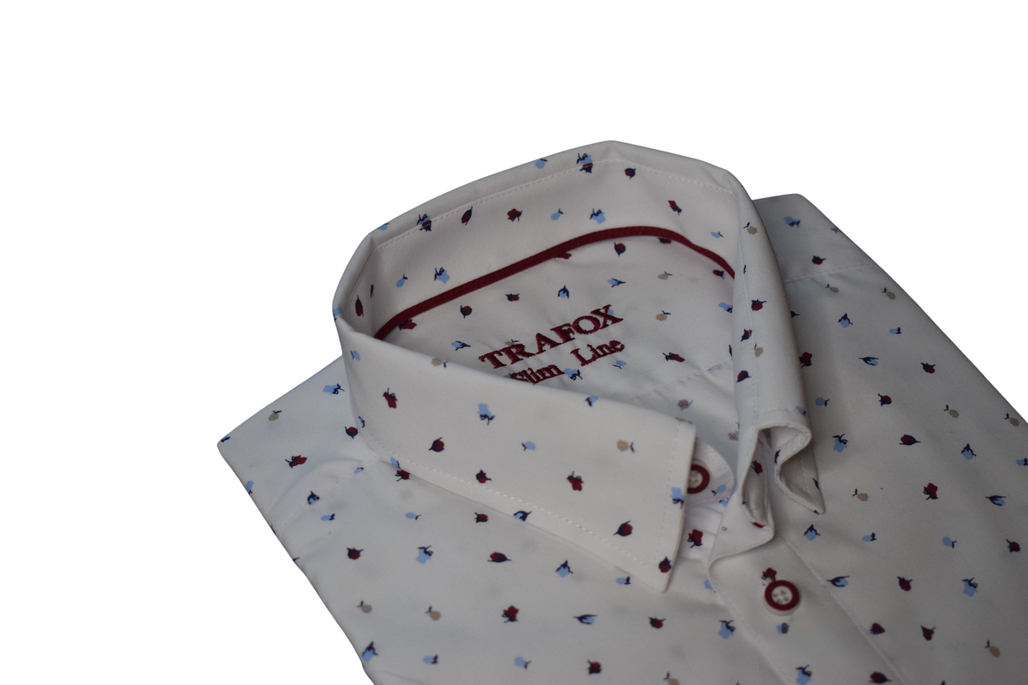 Trafox – biela košeľa s farebnými motívmi