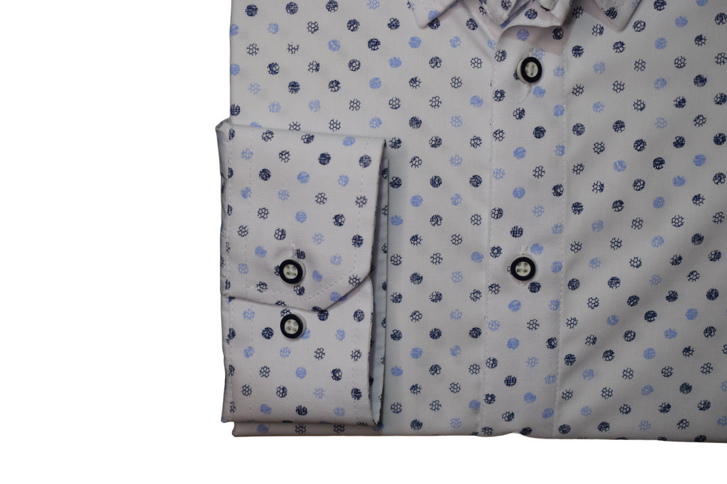 Trafox – biela košeľa s drobnými kvietkami New Line