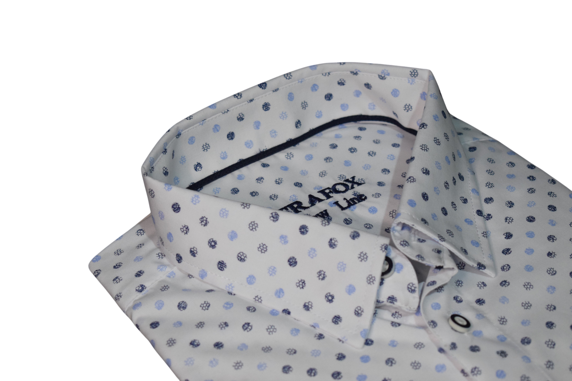 Trafox – biela košeľa s drobnými kvietkami New Line