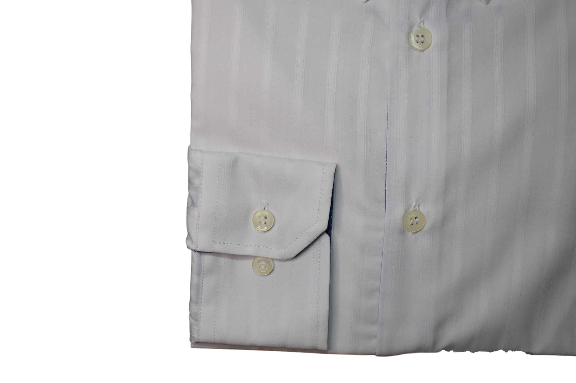 Luko – biela slim fit košeľa s modrým podšitím