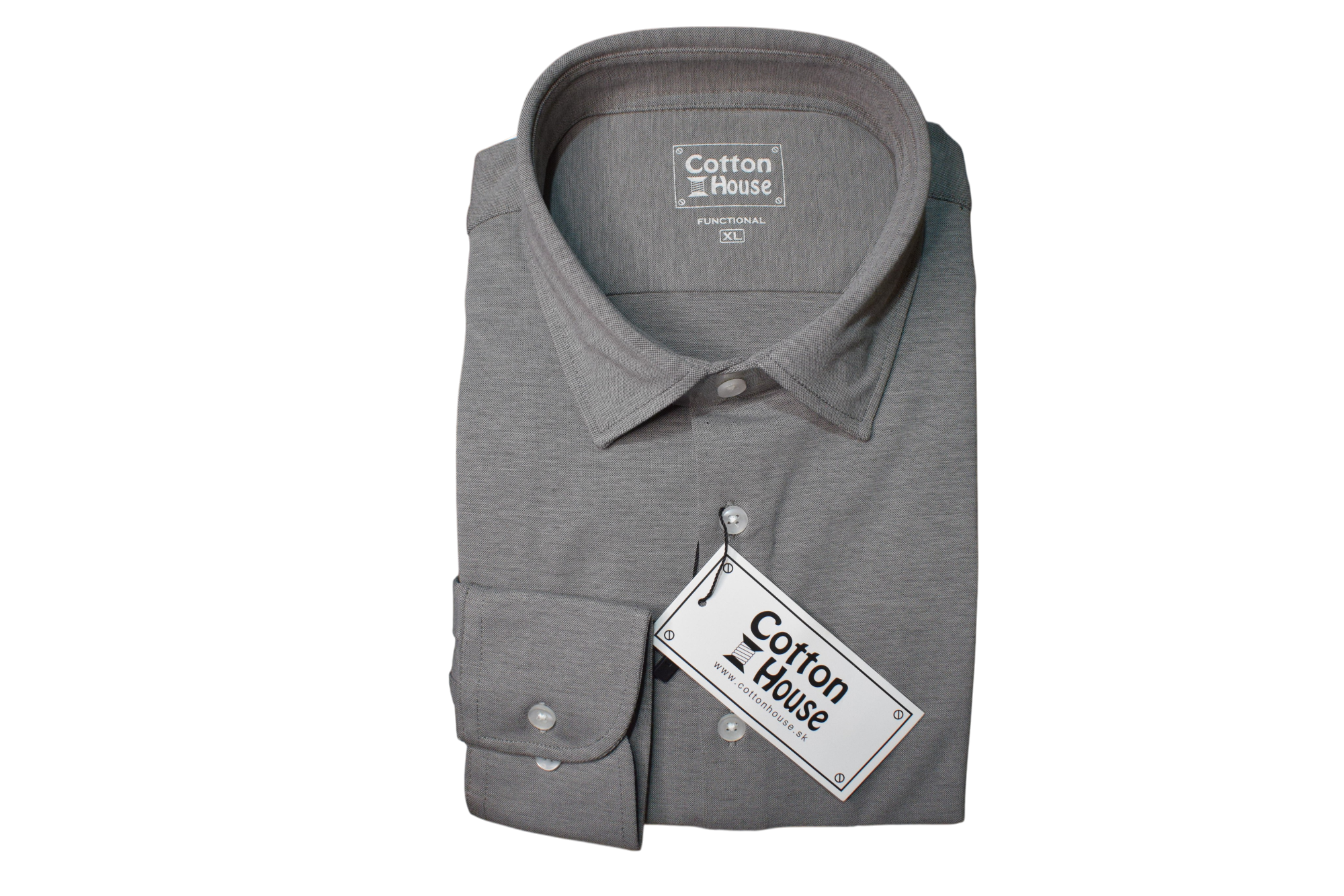 Cotton House – sivá funkčná košeľa