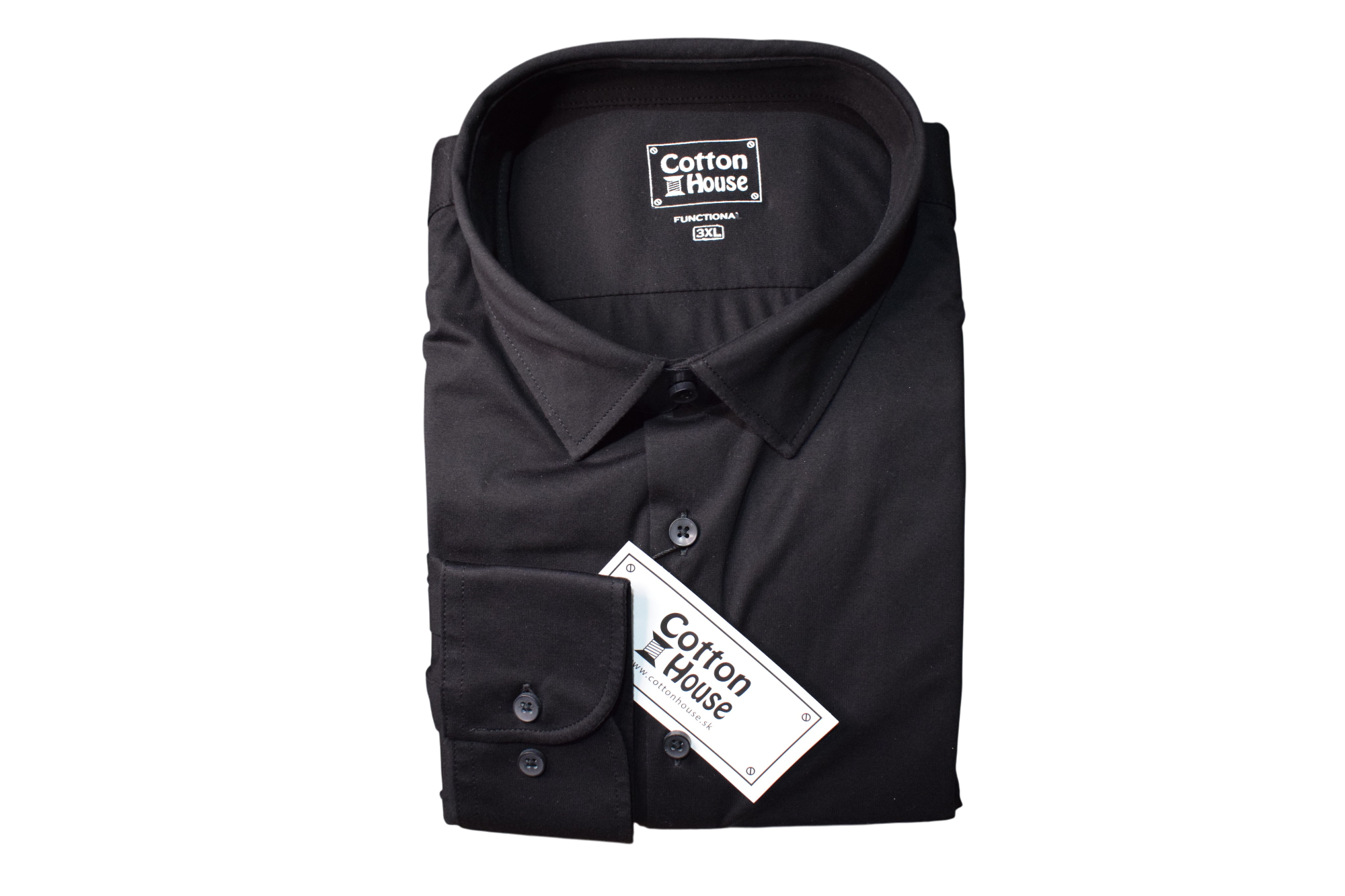 Cotton House – čierna funkčná košeľa