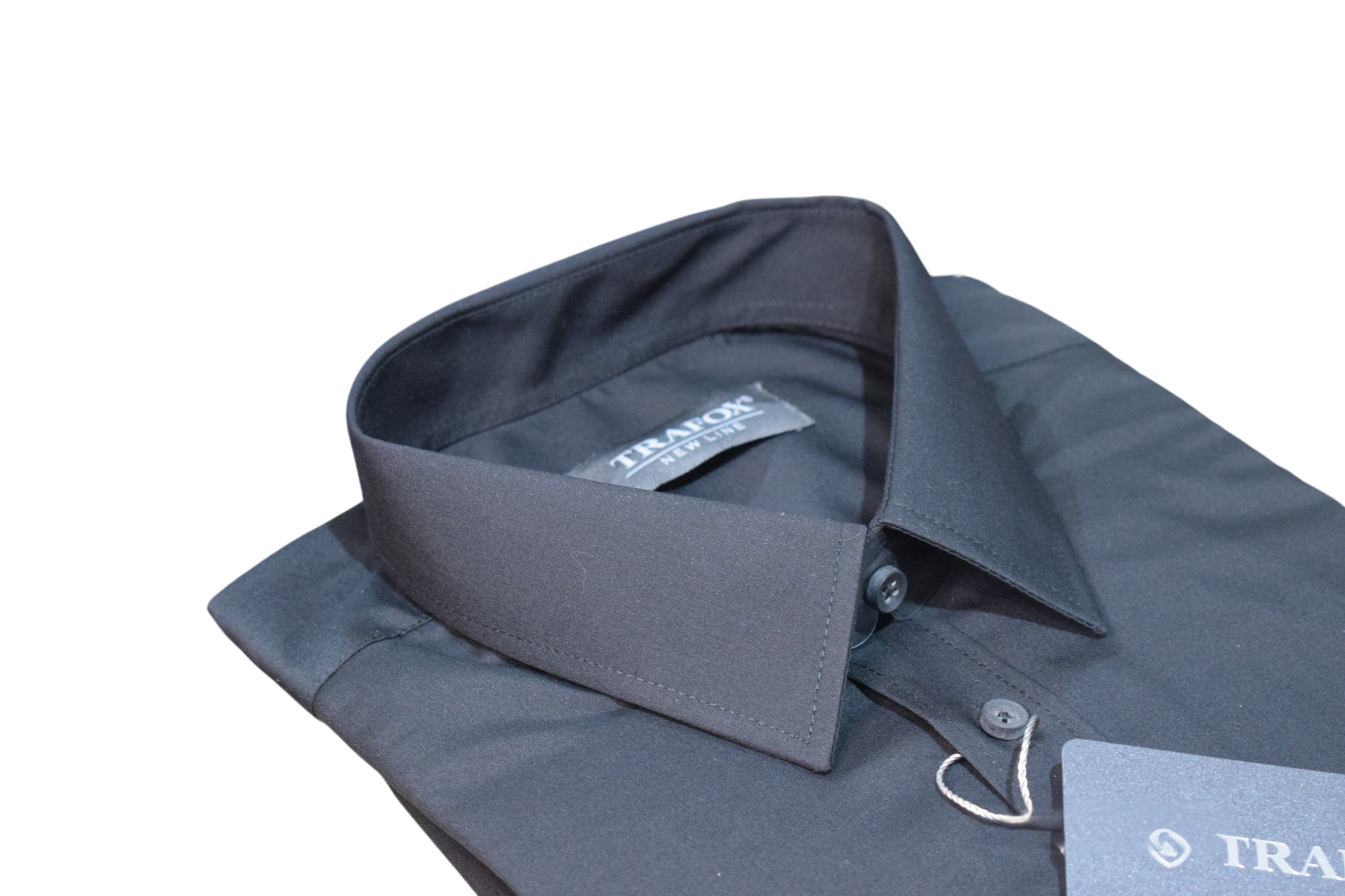 Trafox – čierna jednofarebná košeľa New Line