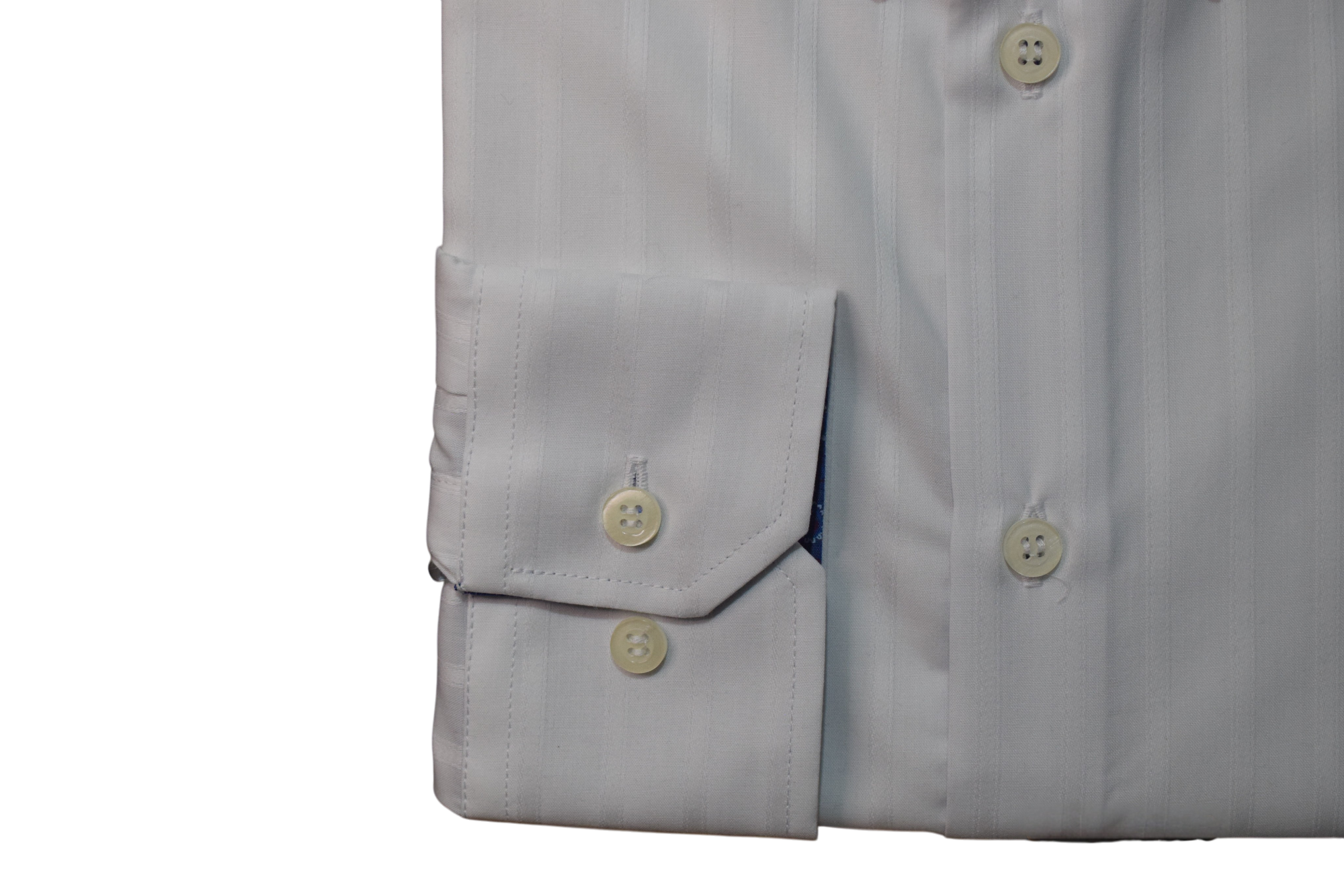 Luko – biela slim fit košeľa s modrým podšitím