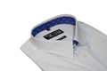 Luko – biela slim fit košeľa s modrým podšitím
